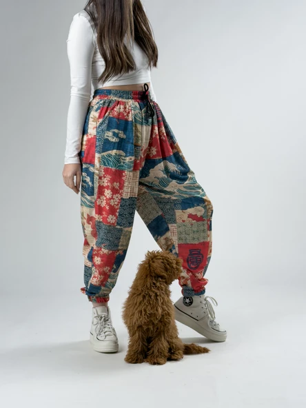 Etnik Desenli Kadın Jogger Pantolon COC2918 ürün görseli 1