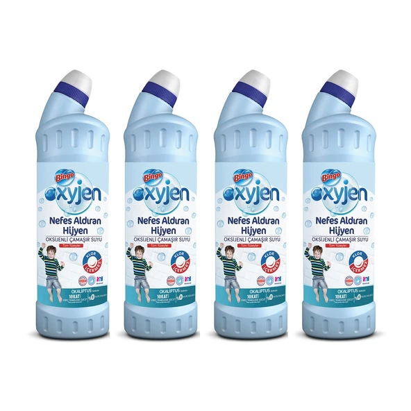 Bingo Oksijen Çamaşır Suyu Okaliptüs 750 ml x 4 Adet ürün görseli 1
