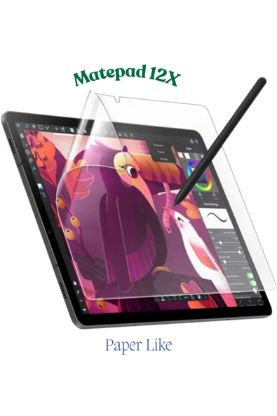 Fuchsia Mate Pad 12X ile Uyumlu Gerçek Kağıt Özellikli Paper Like Tablet Ekran Koruyucu ürün görseli 1