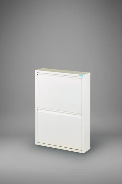 Metal Ayakkabılık 2 li Model  Beyaz - Resim 4
