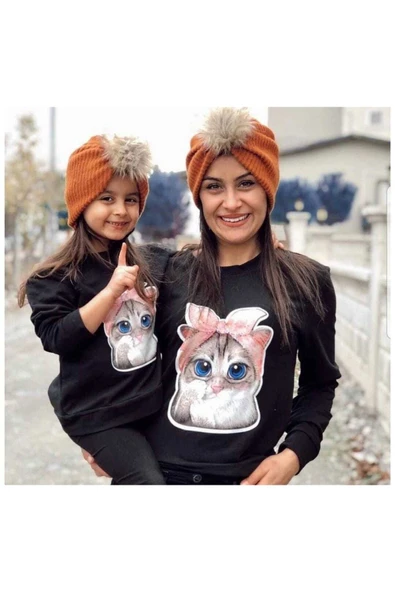 BUTİK AYVİTRİN Anne Kız Çocuk Sweatshirt ürün görseli 1