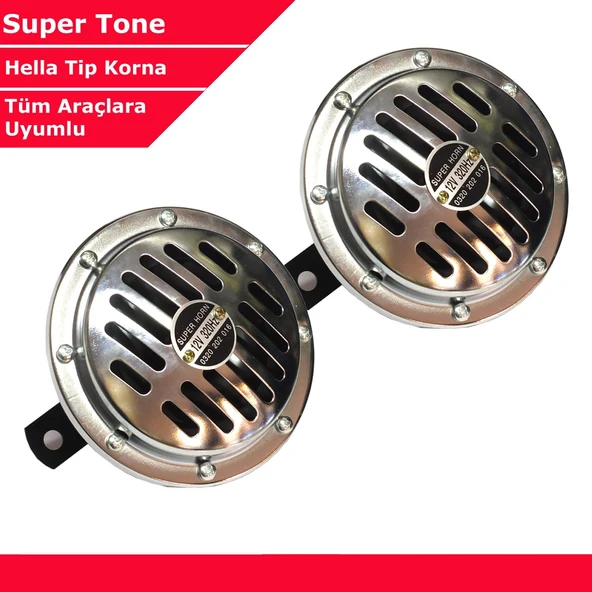 SuperTone Hella Tip Krom Korna 115dB 12V 2 Adet ürün görseli 1
