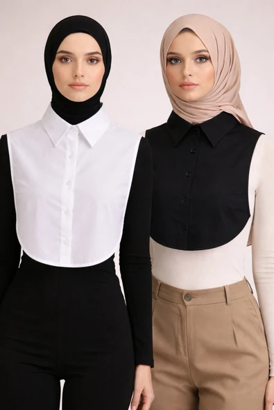 BUTİK AYVİTRİN Kadın İç Aksesuar Gömlek Krop 2 li set ürün görseli 1