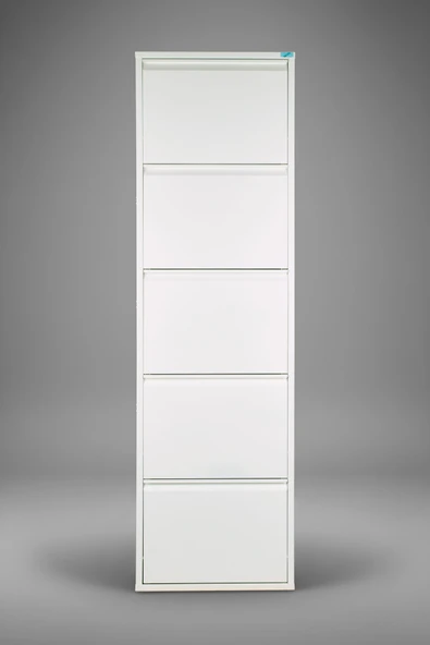 Metal Ayakkabılık 5'li Model  Beyaz - Resim 3