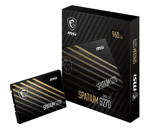 MSI Spatium S270 SATA 3.0 2.5" 960 GB SSD 500MB/s 450MB/s ürün görseli 1