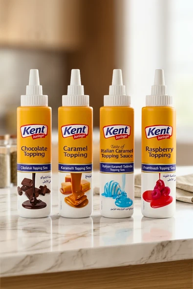 Topping Sos 4'lü Avantajlı Set (Çikolatalı-Frambuazlı-İtalyan Karamelli-Karamelli) 300 Gr X4 ürün görseli 1