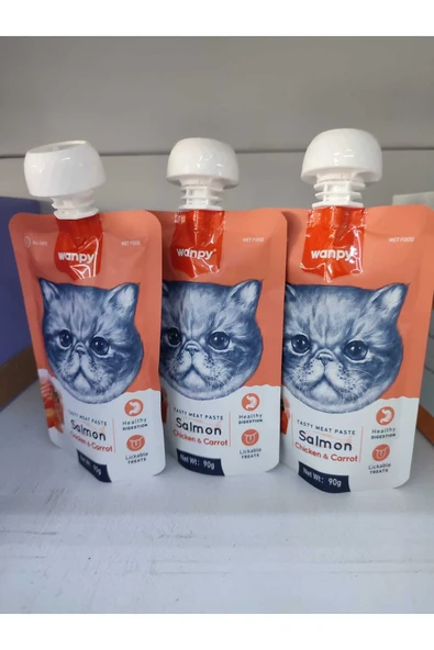 Taze Somonlu & Tavuklu Kedi Et Ezmesi 90 gr (3 X 90 gr ) ürün görseli 1