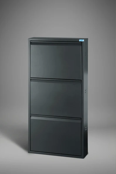 Metal Ayakkabılık 3'lü Model  Antrasit - Resim 4