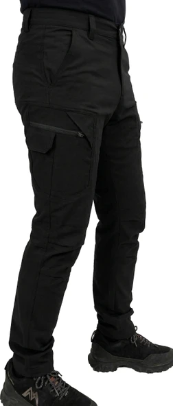 TREKKİNG PANTOLON SİYAH OUTDOOR TACTİCAL KORUMA PANTOLONU LİKRALI ürün görseli 1