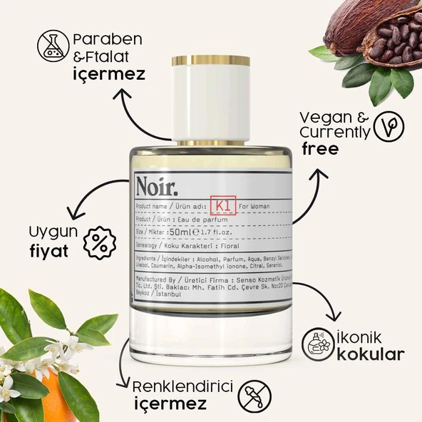 K1 Kadın EDP Parfüm 50 ML - Resim 2