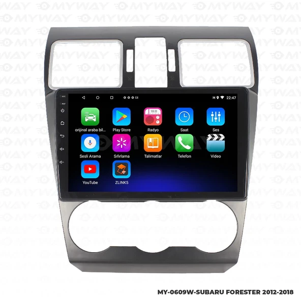 SUBARU FORESTER ANDROİD 12 MULTİMEDYA CARPLAY 2GB RAM+32GB HDD 2012-2018 NAVİGASYON EKRAN ürün görseli 1