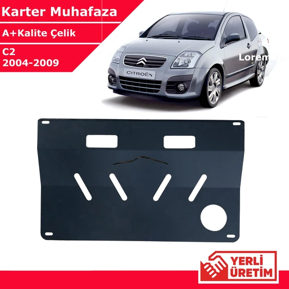 Citroen C2 2004-2009 Çelik Karter Muhafaza Çelik Koruma Sacı A+ Kalite Yerli Üretim ürün görseli 1