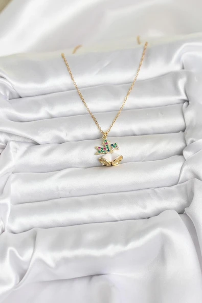 BUTİK AYVİTRİN 316L Çelik Zincir Gold Renk Chirtsmas Bell Model Yılbaşı Temalı Kadın Kolye ürün görseli 1