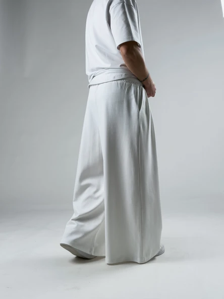 Oversize Samurai Beyaz Erkek Pantolon COC2905 - Resim 5