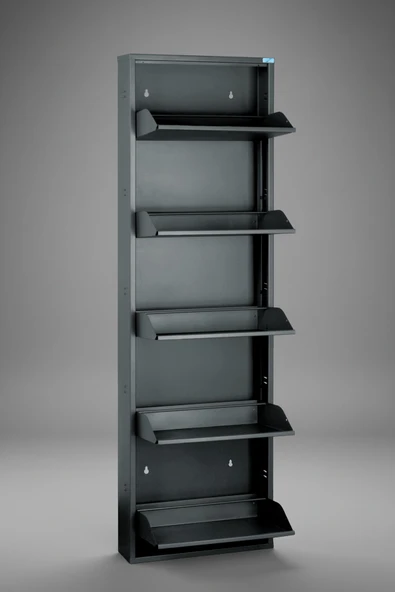 Metal Ayakkabılık 5'li Model  Antrasit - Resim 5