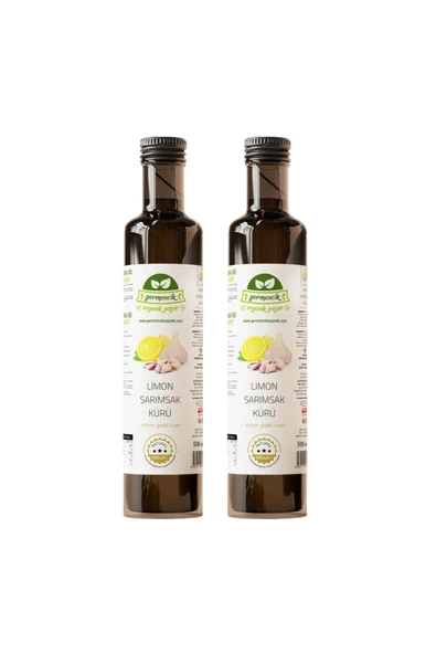 Germencik Organik 2 Adet Limon Sarımsak Kürü 500 ml ürün görseli 1