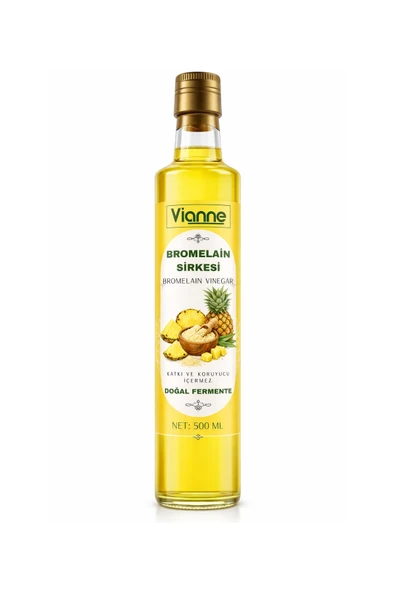 Vianne Bromelain Sirkesi 500 ml - Doğal Fermente, Katkı Koruyucu Yok ürün görseli 1