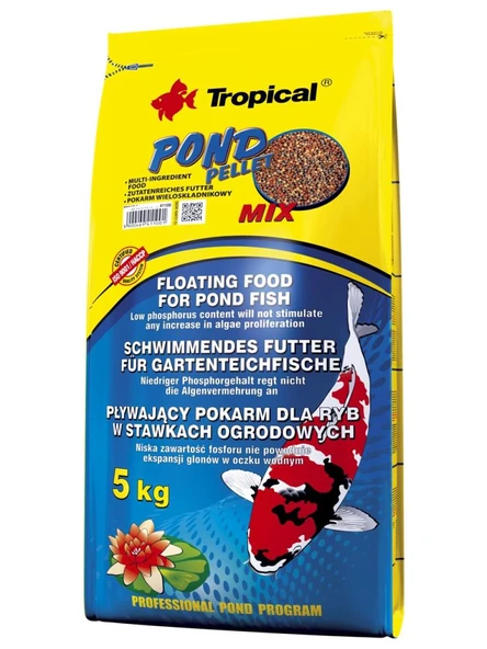 Tropical Pond Pellet Mix Size S 500 gr (Açık) Japon ve Koi Havuz Balık Yemi Skt: 10/2028 ürün görseli 1
