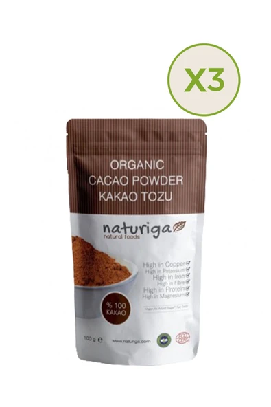 Naturiga Organik Kakao Tozu 3'lü Fırsat Paketi ürün görseli 1
