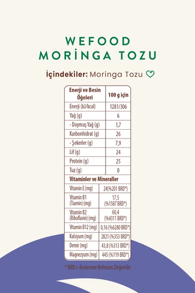 Wefood Moringa Tozu 100 gr 2'li - Resim 3