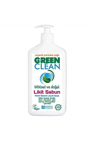 Green Clean Likit Sabun 500 Ml - Organik Likit Sabun - Vegan Sabun ürün görseli 1