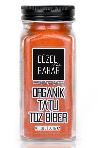 Güzel Ada Gıda Organik Tatlı Toz Biber 50gr ürün görseli 1