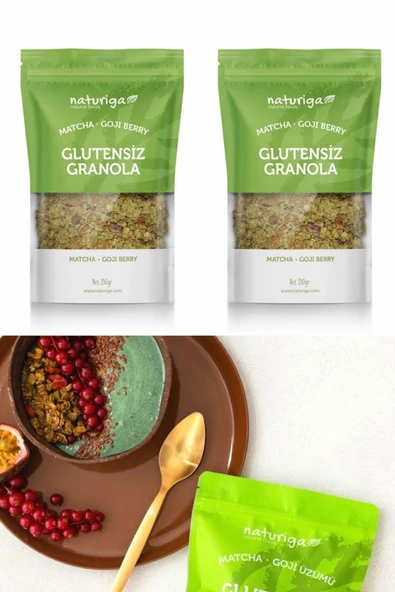 Naturiga Glutensiz Matcha & Goji Granola 2'li Fırsat Paketi ürün görseli 1