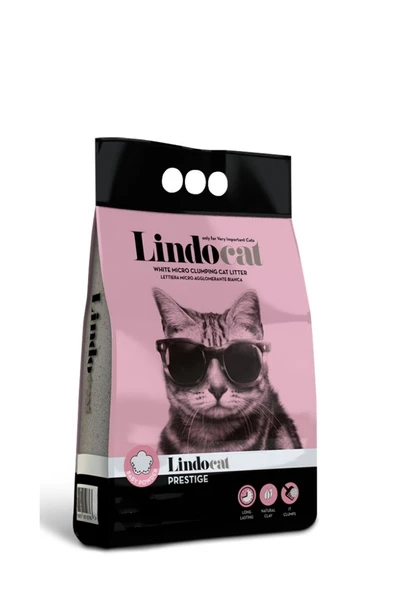 Lindocat Prestige Pembe taneli ve Bebek Pudralı Kedi Kumu 5L ürün görseli 1