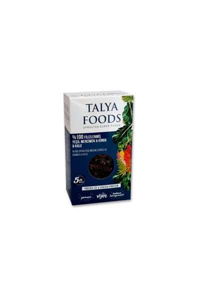 TALYA FOODS Glütensiz Filizlendirilmiş Yeşil Mercimek & Kinoa & Kale Makarna ürün görseli 1