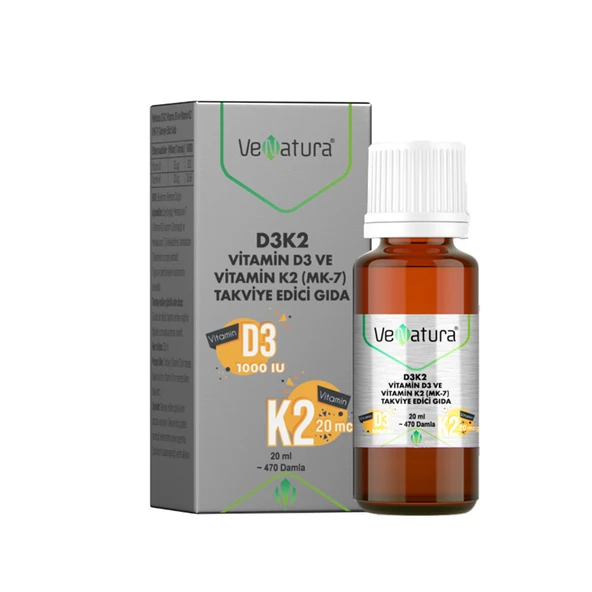 VeNatura VeNatura D3K2 MK7 Takviye Edici Gıda 20 ml ürün görseli 1