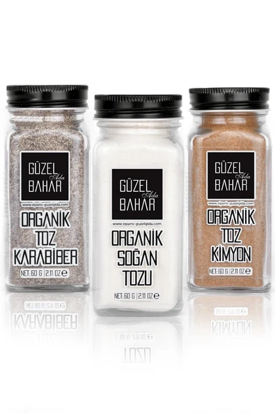 Güzel Ada Gıda Organik Mutfak Baharat Seti 3'lü ürün görseli 1