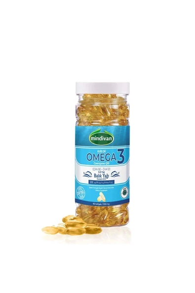Mindivan Omega-3 Balık Yağı - 1000 Mg Yüksek EPA/DHA (90 Softjel) ürün görseli 1