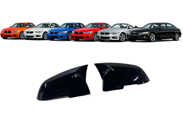 BMW F20 - F22 - F30 - F32 - F33 -F36 Araca Özel Yarasa Ayna Kapağı Parlak Siyah ürün görseli 1