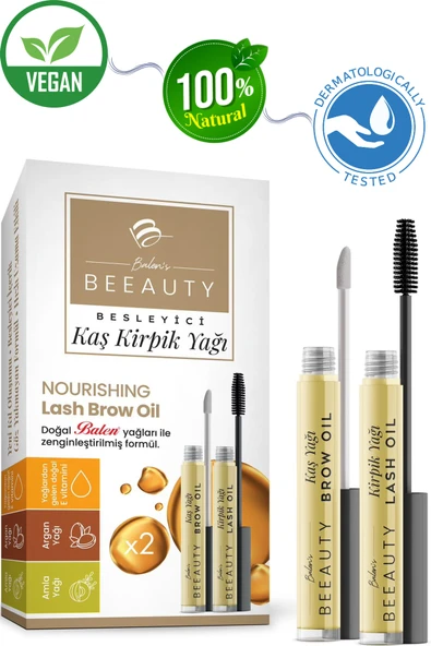 Balen's Beeauty Kaş Yağı & Kirpik Yağı - (Amla Yağı - Argan Yağı - E Vitamini) Tek Paket 2 ürün ürün görseli 1