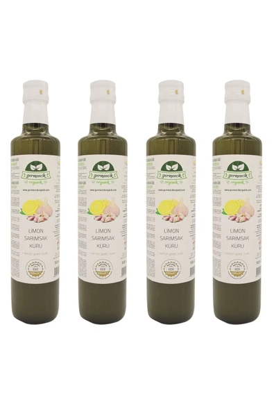 Germencik Organik Limon Sarımsak Kürü 4 Adet (4x500 Ml) ürün görseli 1