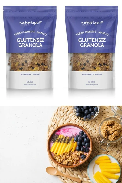 Naturiga Glutensiz Yaban Mersini & Mango Granola ürün görseli 1