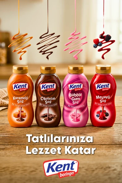 Topping Sos 4'lü Avantajlı Elips Set (Karamelli-Çikolatalı-Bubble Gum-Meyveli) ürün görseli 1
