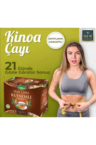 Mindivan Yeşil Çaylı Kinoa Çayı 30 'lu Süzen Poşet ürün görseli 1