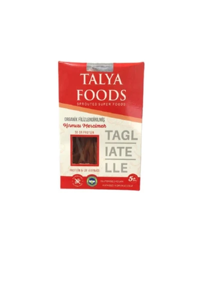 TALYA FOODS Organik Glutensiz Vegan Filizlendirilmiş Kırmızı Mercimek Taglıatelle 200 gr ürün görseli 1