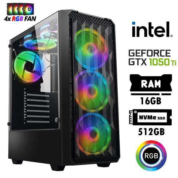 Xaser Nano X10 i3 13100F 16GB Ram 512GB M.2 Nvme SSD 4GB GTX 1050Ti Oyuncu Hazır Tavsiye Sistem ürün görseli 1