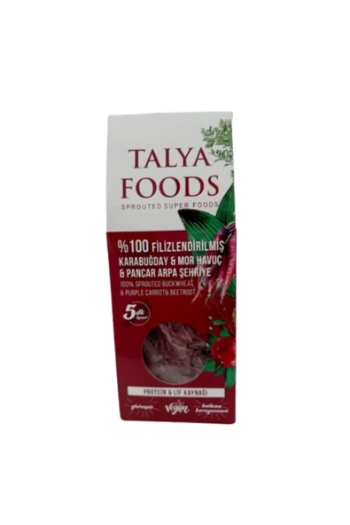 TALYA FOODS Glutensiz Vegan Filizlenmiş Karabuğday Mor Havuç ve Pancar Şehriye 200gr ürün görseli 1