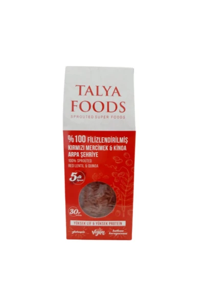 TALYA FOODS Filizlenmiş Kırmızı Mercimek Kinoa Şehriye 200gr ürün görseli 1