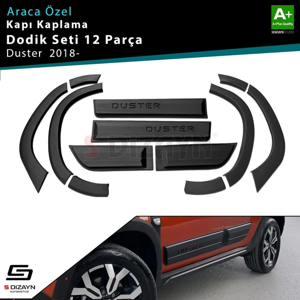 Dacia Duster 2 Kapı Koruma ve Çamurluk Kaplaması Dodik Seti 2018 Üzeri A+ Kalite ürün görseli 1