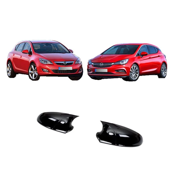 Opel Astra J 2009-2016 Arası Araca Özel Yarasa Ayna Kapağı Parlak Siyah ürün görseli 1