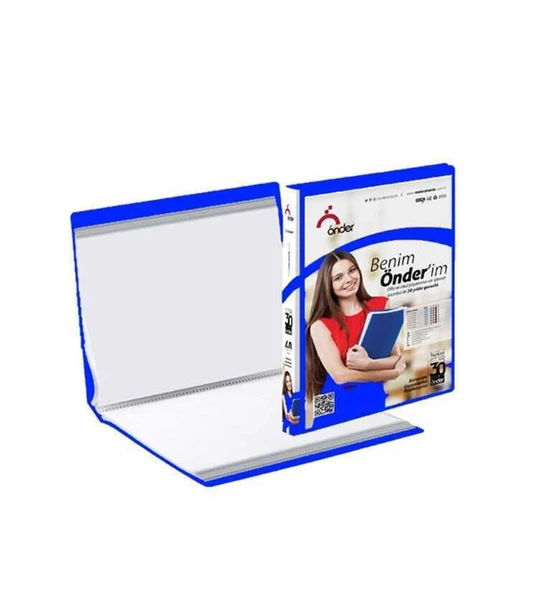 Önder A4 Katalog Sunum Dosyası Ön Cepli Pp 40 Sayfa Kapasiteli Mavi 1240-1 ürün görseli 1
