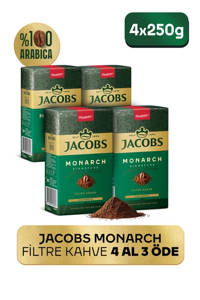 Monarch Filtre Kahve 250 gr X 4 Paket ürün görseli 1