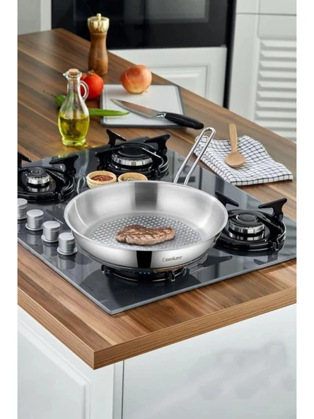 Cooker Lara Saplı Çelik Tava 28 cm ürün görseli 1
