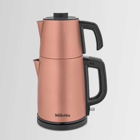 Miletto Rose Gold 2000W Gizli Rezistanslı Otomatik Çay Makinesi 2,9 lt - MT20R ürün görseli 1