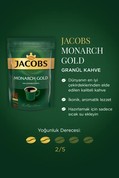 Jacobs Monarch Gold Granül Kahve 100 gram - Resim 2