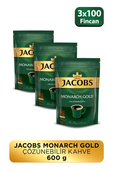 Jacobs Monarch Gold Granül Kahve 200 gram x 3 Adet ürün görseli 1